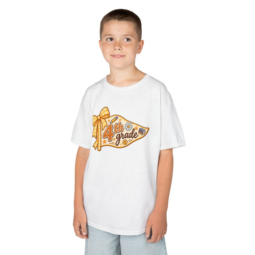 4th Grade Pennant Kids T‑Shirt — Back to School, First Day of School Shirt