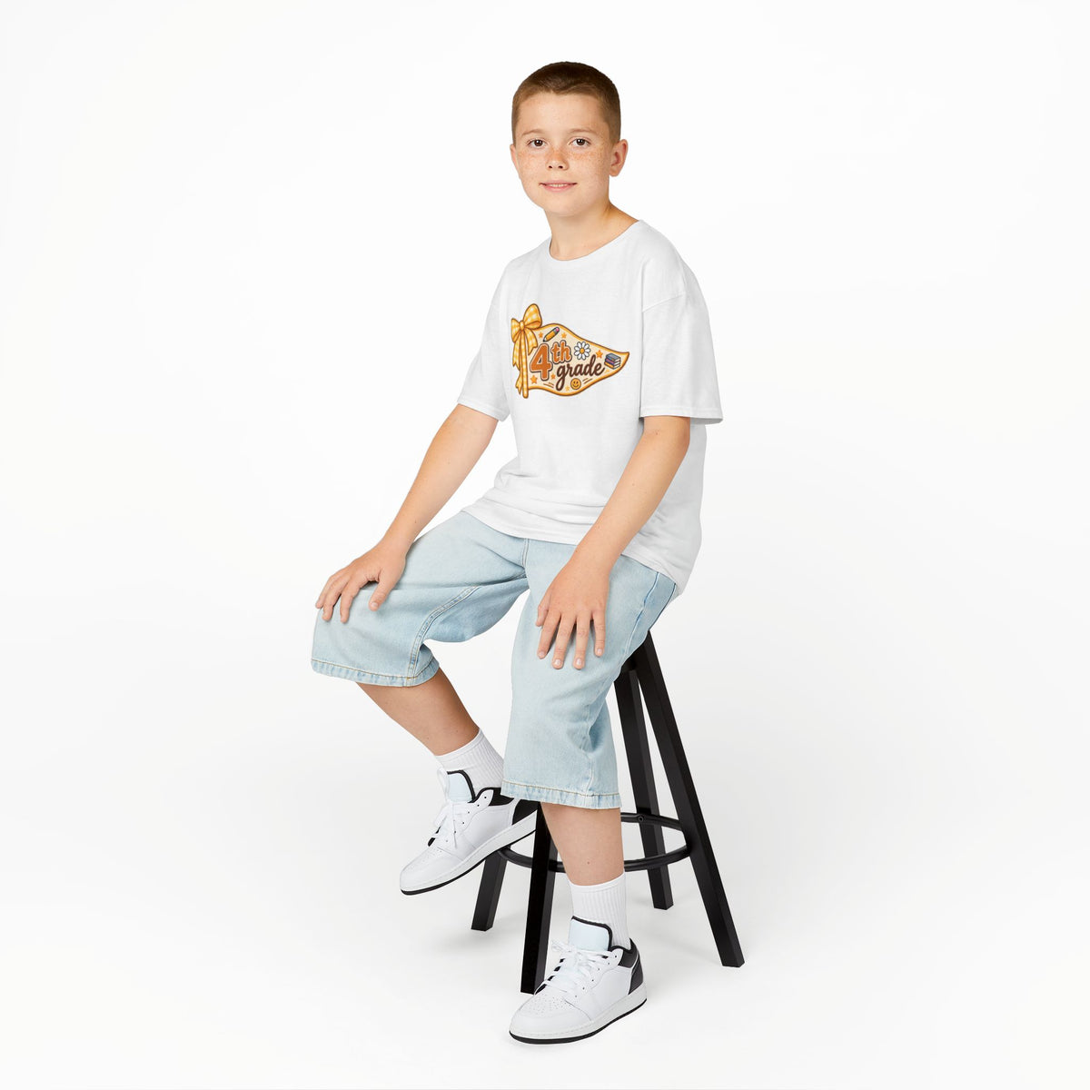 4th Grade Pennant Kids T‑Shirt — Back to School, First Day of School Shirt
