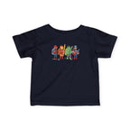 Baby Superhero Crew Tee - Cute Cartoon Heroes Infant Jersey Shirt
