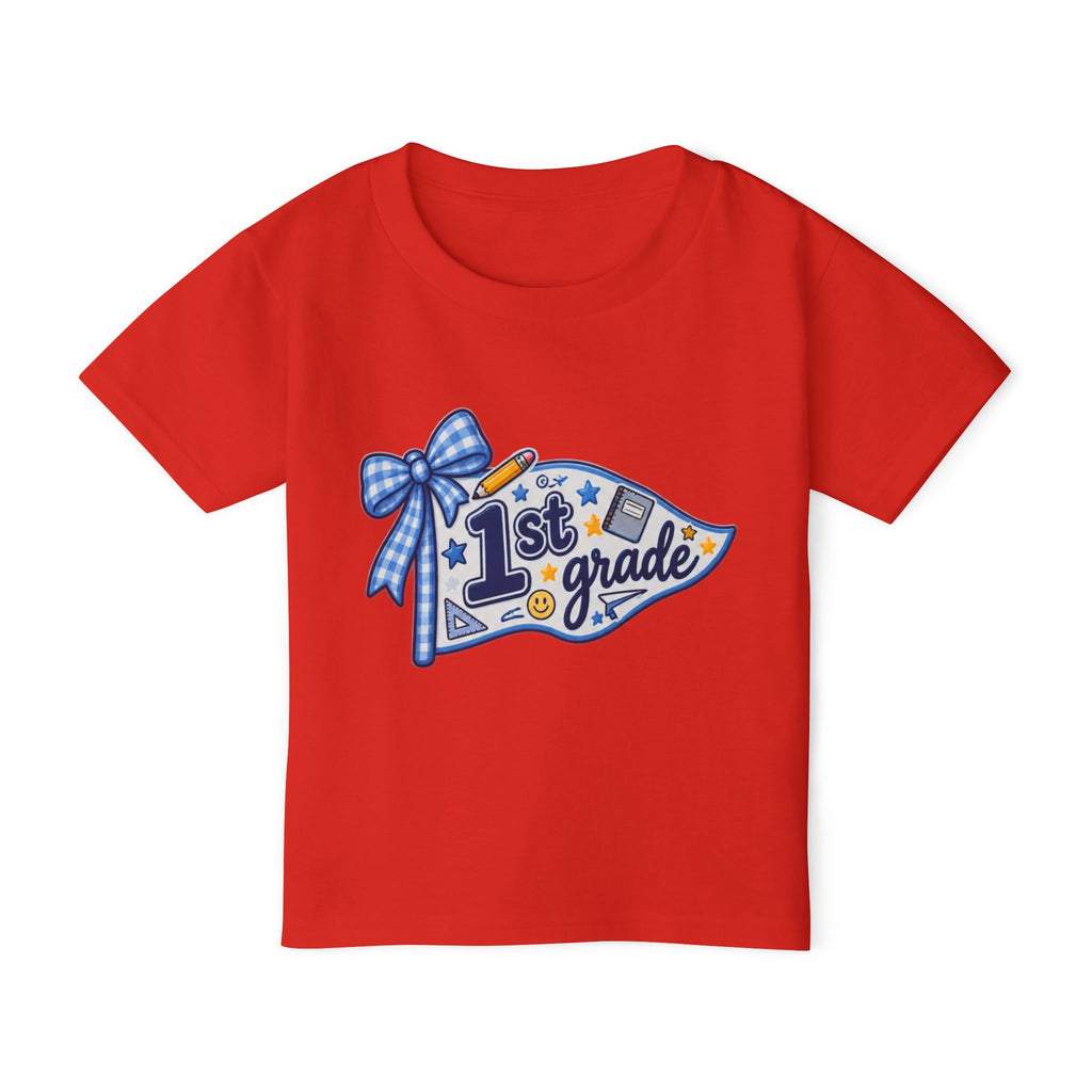 1st Grade Toddler T‑Shirt — Back to School Pennant Design
