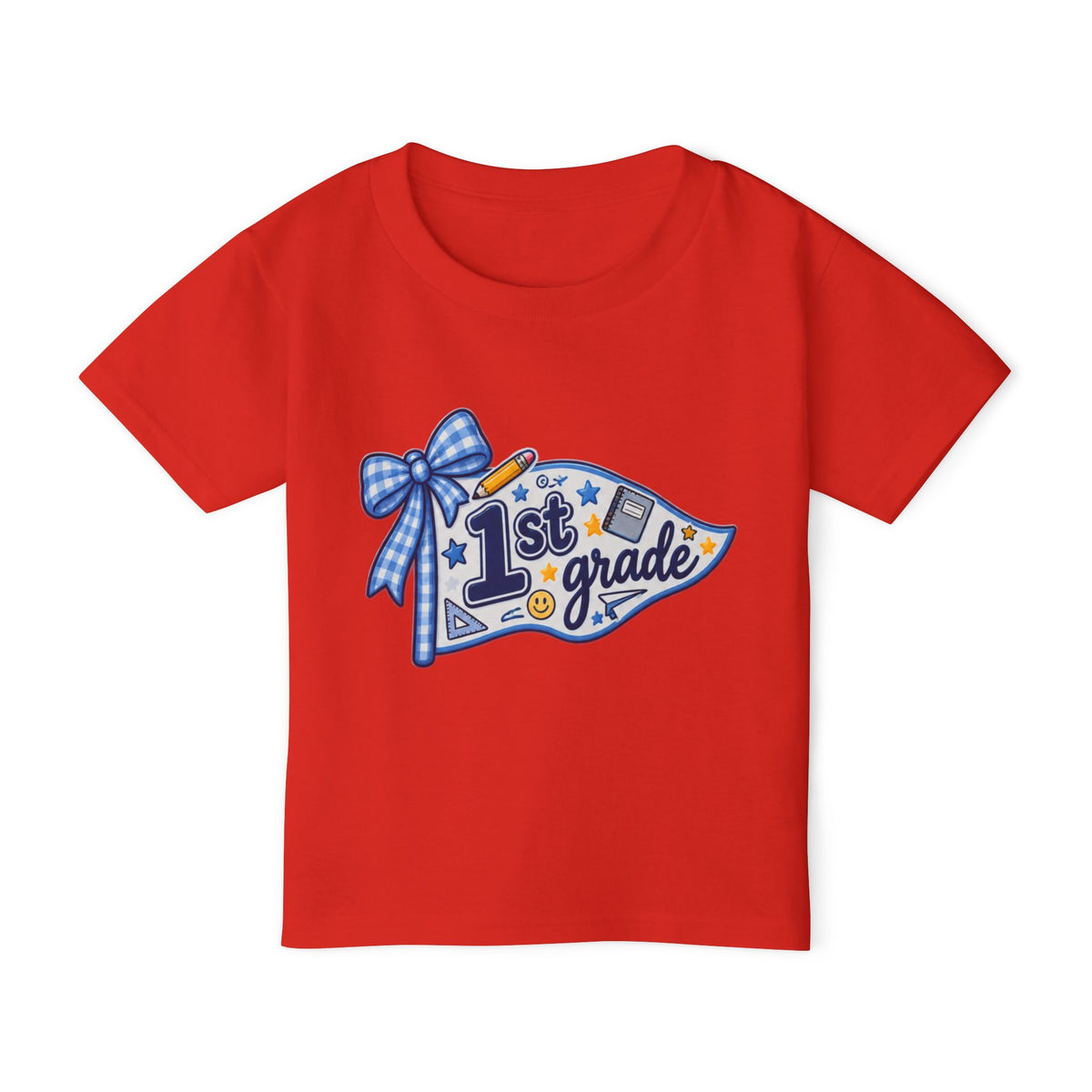 1st Grade Toddler T‑Shirt — Back to School Pennant Design