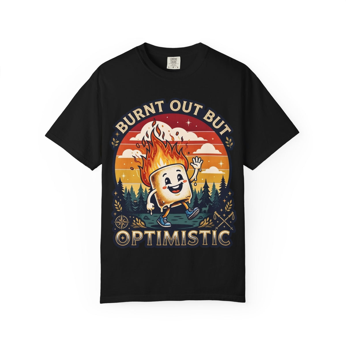 Burnt Out But Optimistic Funny Marshmallow Classic Tee