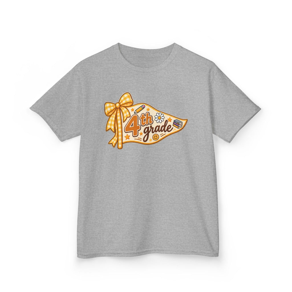 4th Grade Pennant Kids T‑Shirt — Back to School, First Day of School Shirt