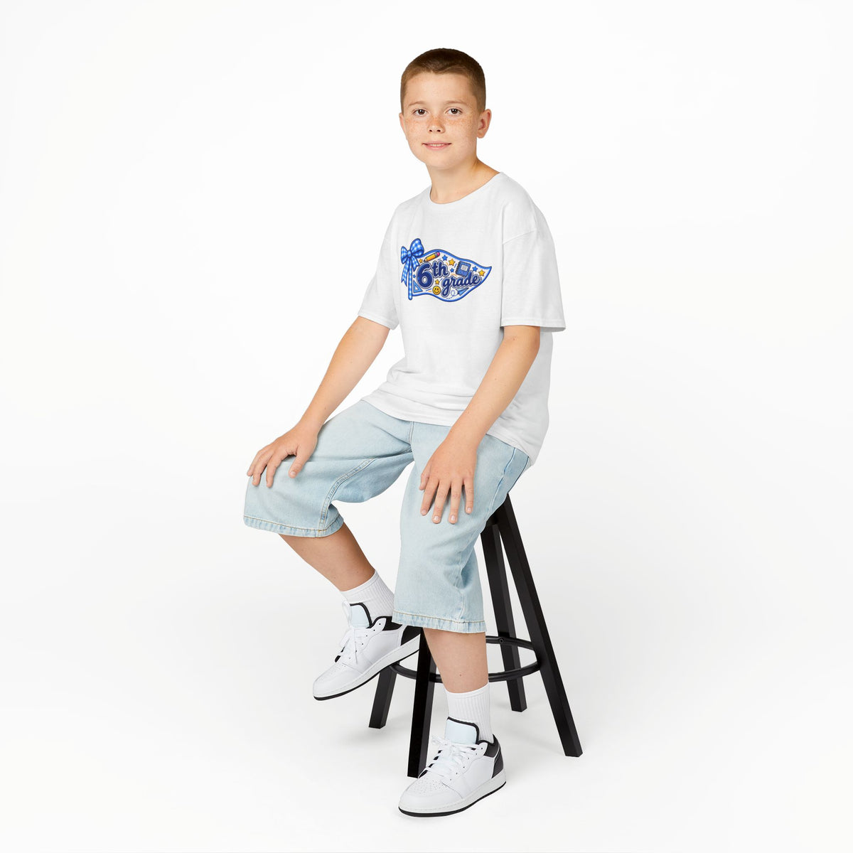 6th Grade Pennant T-Shirt | Back to School Kids Tee