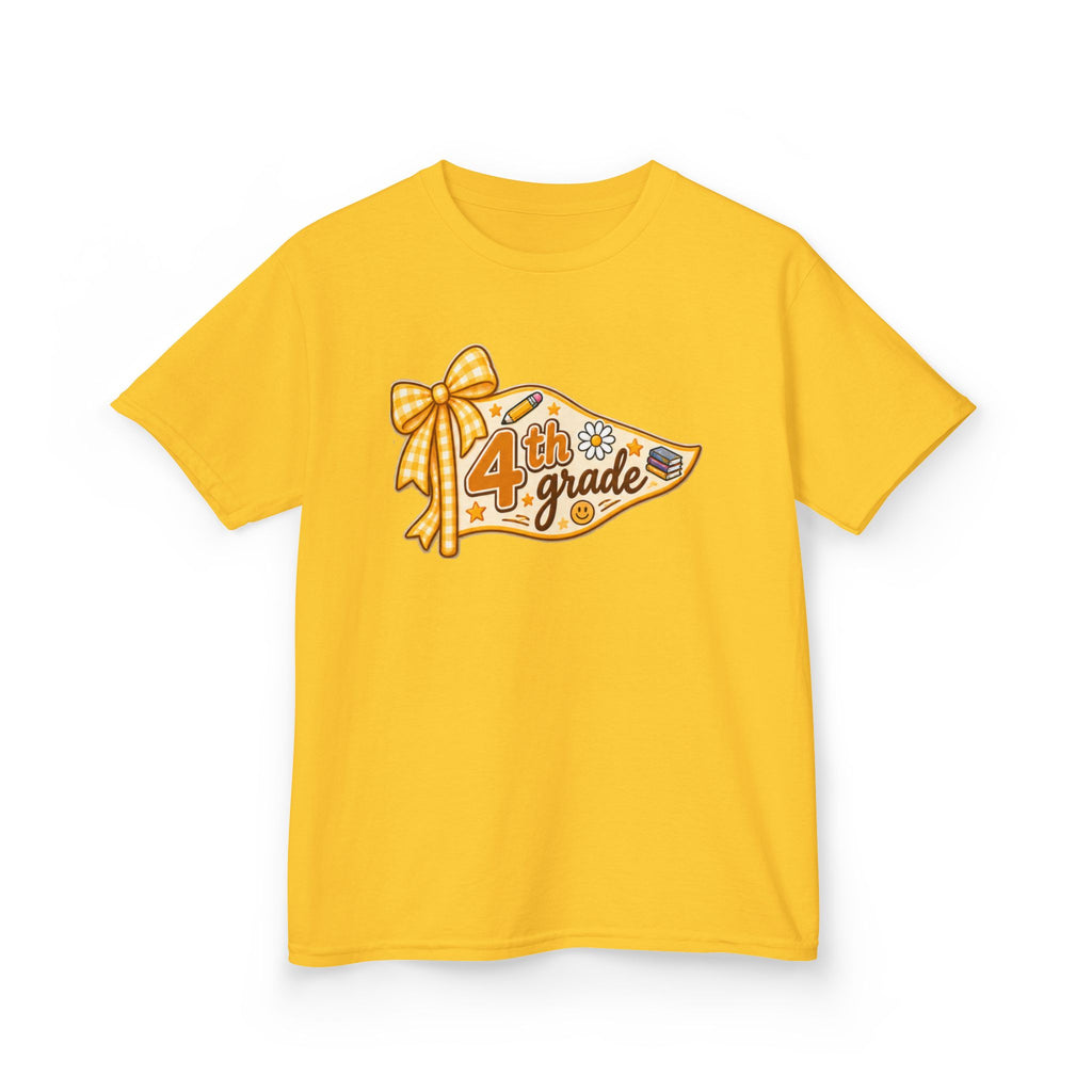4th Grade Pennant Kids T‑Shirt — Back to School, First Day of School Shirt