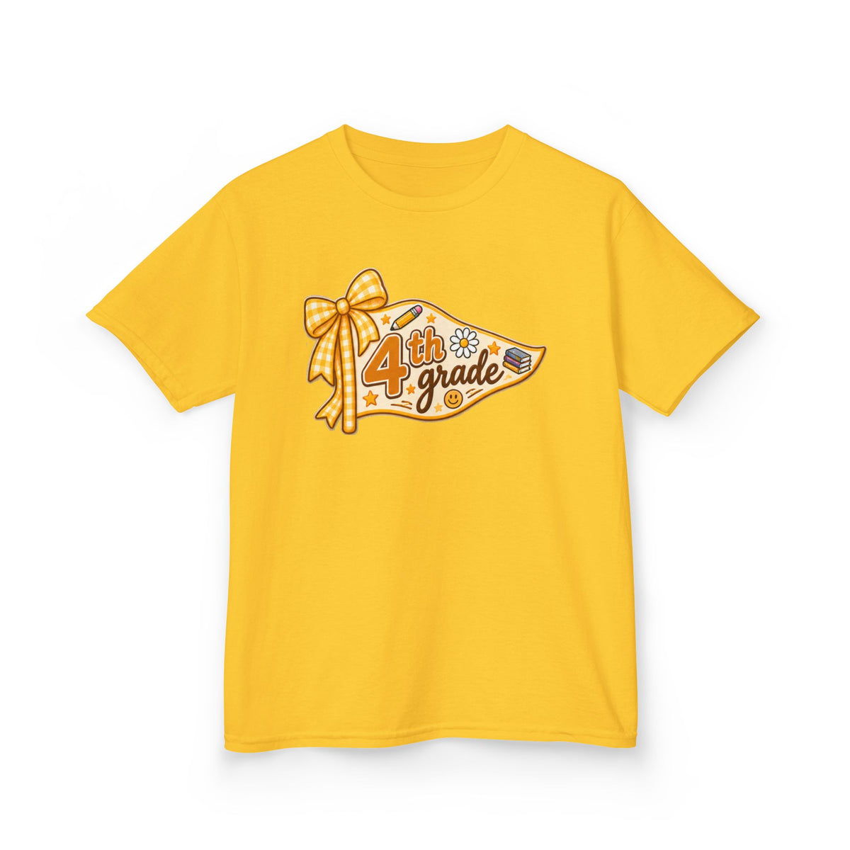 4th Grade Pennant Kids T‑Shirt — Back to School, First Day of School Shirt