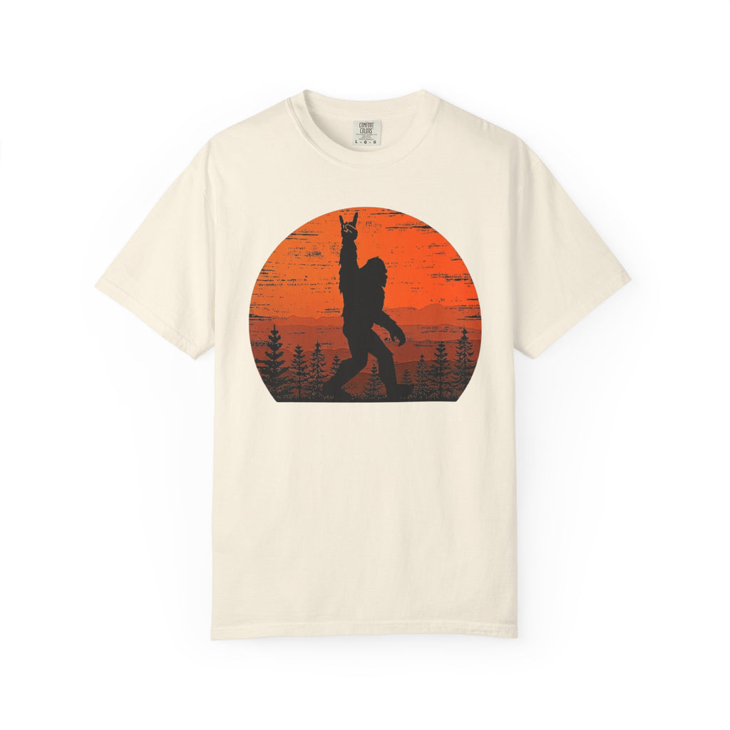 Funny Retro Bigfoot Rock Roll Shirt Forest Sasquatch Believers