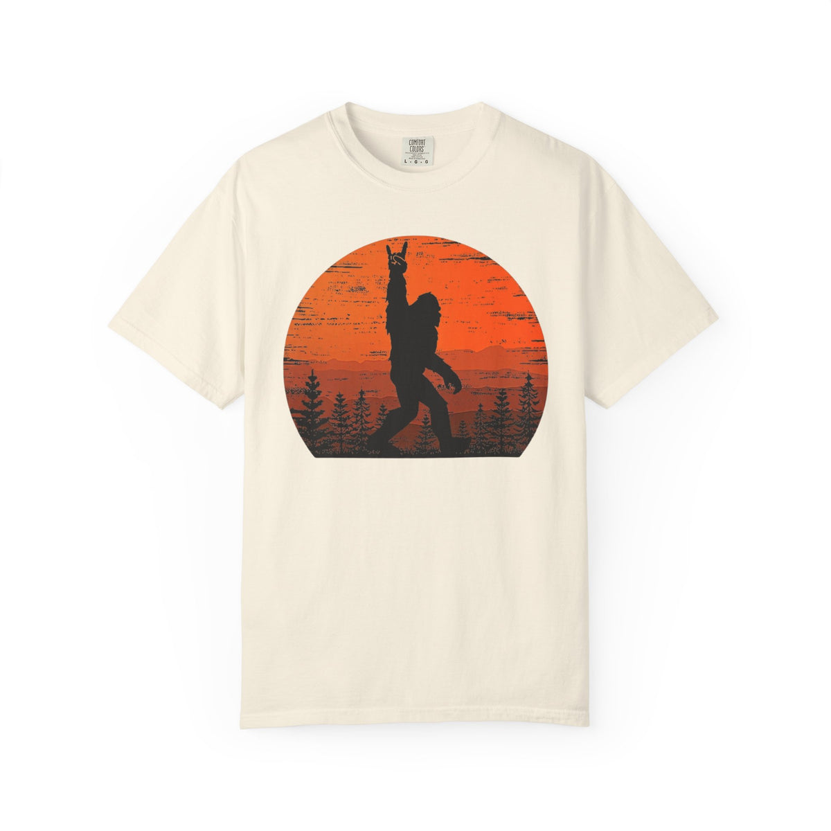 Funny Retro Bigfoot Rock Roll Shirt Forest Sasquatch Believers