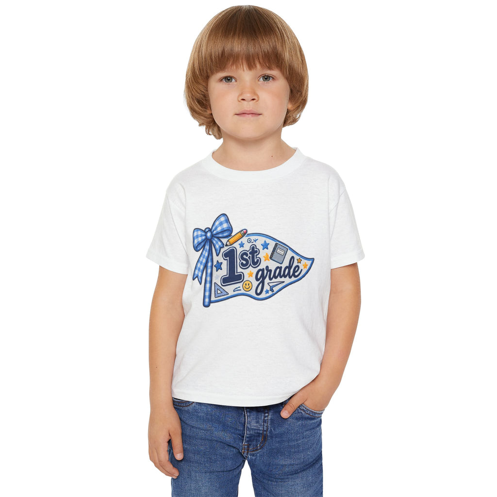 1st Grade Toddler T‑Shirt — Back to School Pennant Design