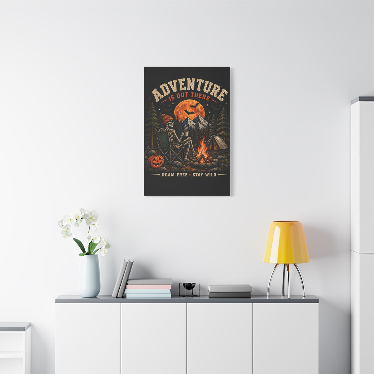 “Adventure Is Out There” Halloween Camping Wall Art