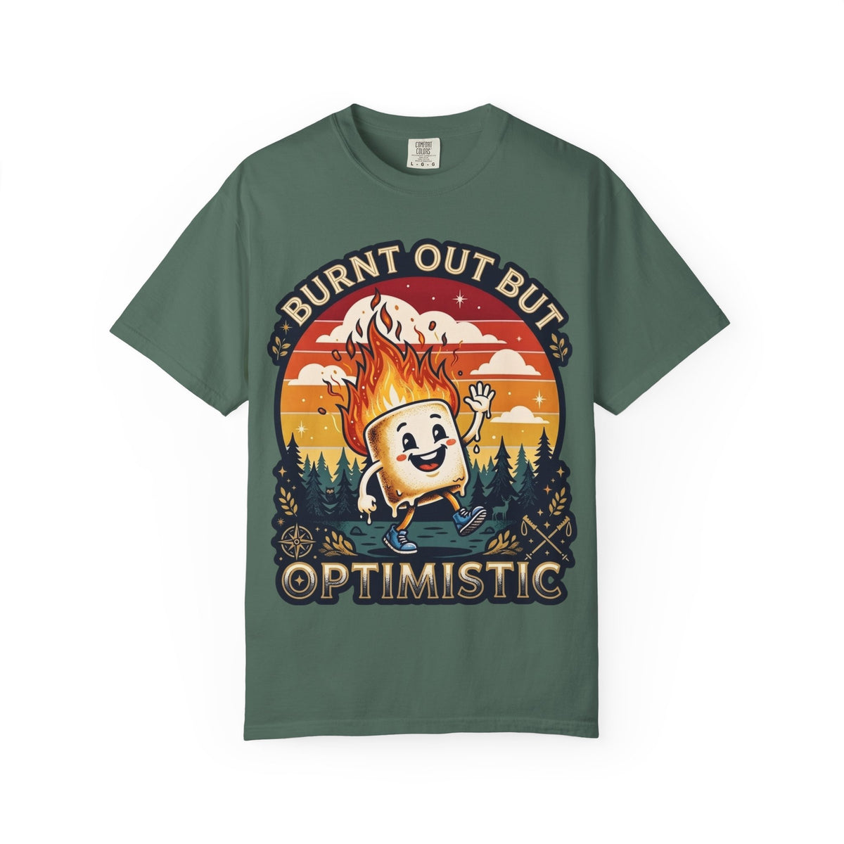 Burnt Out But Optimistic Funny Marshmallow Classic Tee