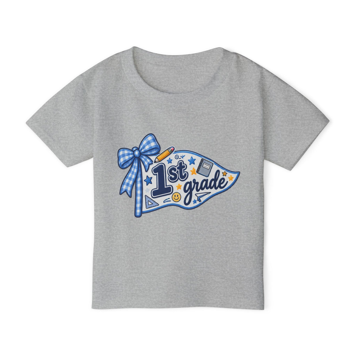 1st Grade Toddler T‑Shirt — Back to School Pennant Design