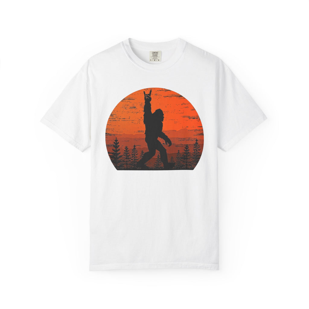 Funny Retro Bigfoot Rock Roll Shirt Forest Sasquatch Believers
