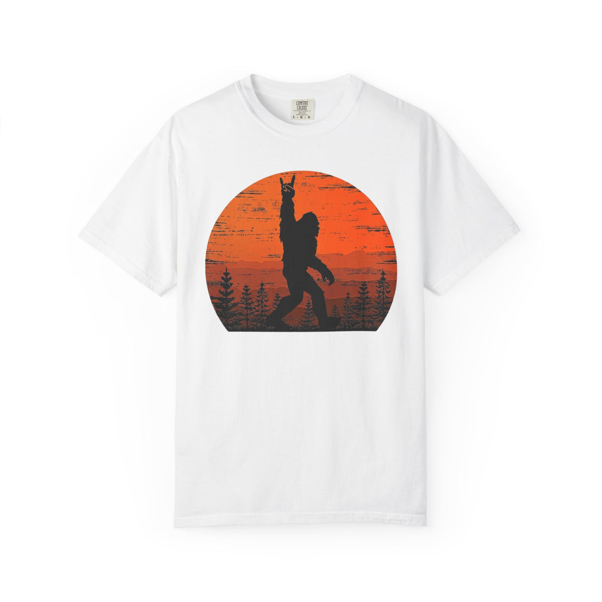 Funny Retro Bigfoot Rock Roll Shirt Forest Sasquatch Believers