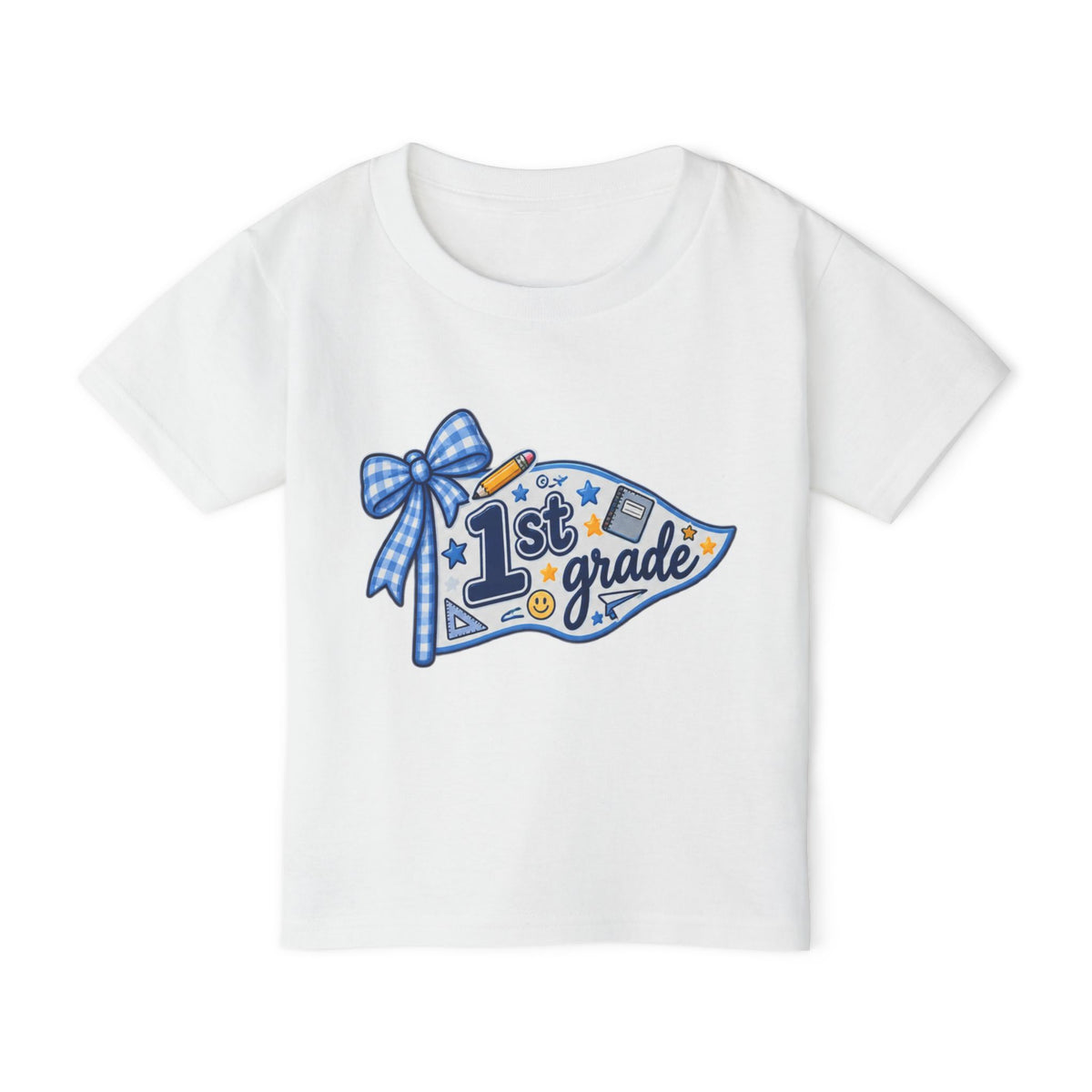 1st Grade Toddler T‑Shirt — Back to School Pennant Design