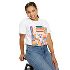 Readers Are Books T-Shirt — Colorful Bookshelf Graphic Tee for Book Lovers