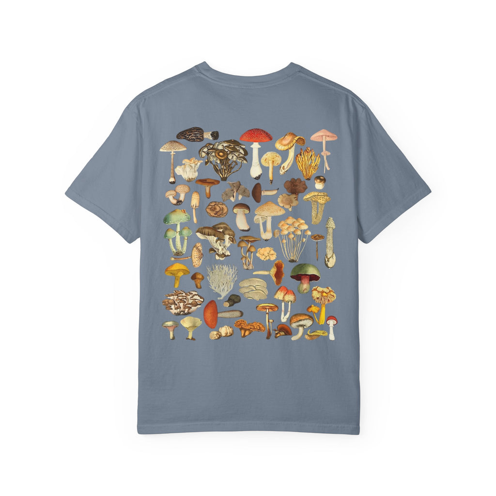Mushroom Field 2-sided T-Shirt — Botanical Fungi Illustration Tee