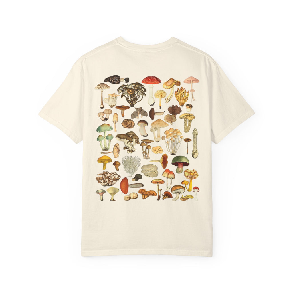Mushroom Field 2-sided T-Shirt — Botanical Fungi Illustration Tee