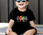 Baby Superhero Crew Tee - Cute Cartoon Heroes Infant Jersey Shirt