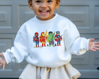 Baby Superhero Crew Tee - Cute Cartoon Heroes Infant Jersey Shirt