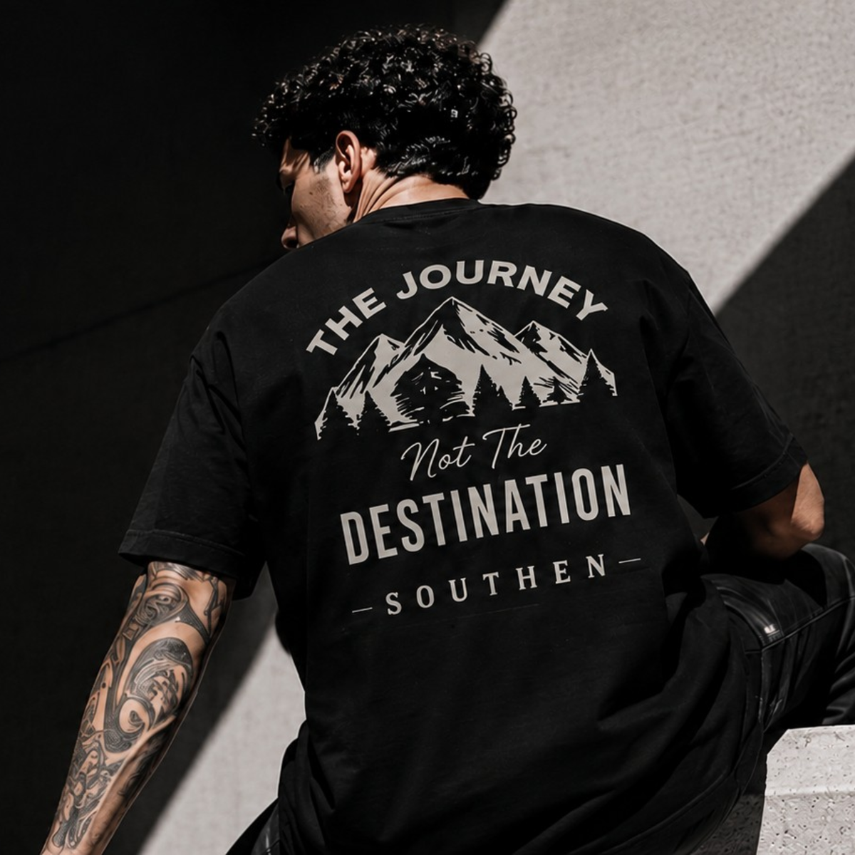 Journey Mountain T-Shirt — “The Journey, Not The Destination” Graphic Tee