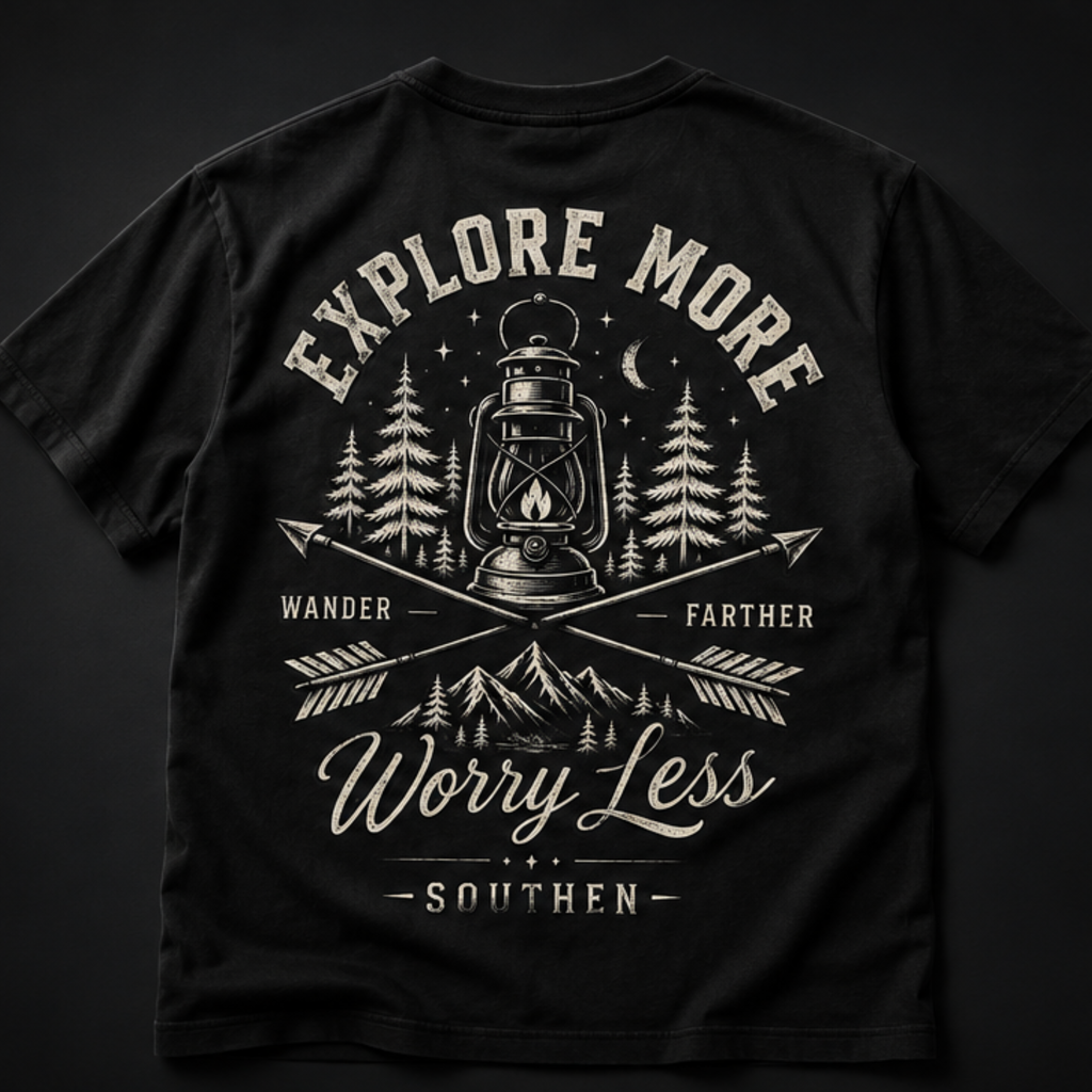 Explore More, Wander Farther, Worry Less Tee