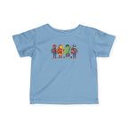 Baby Superhero Crew Tee - Cute Cartoon Heroes Infant Jersey Shirt