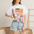 Readers Are Books T-Shirt — Colorful Bookshelf Graphic Tee for Book Lovers