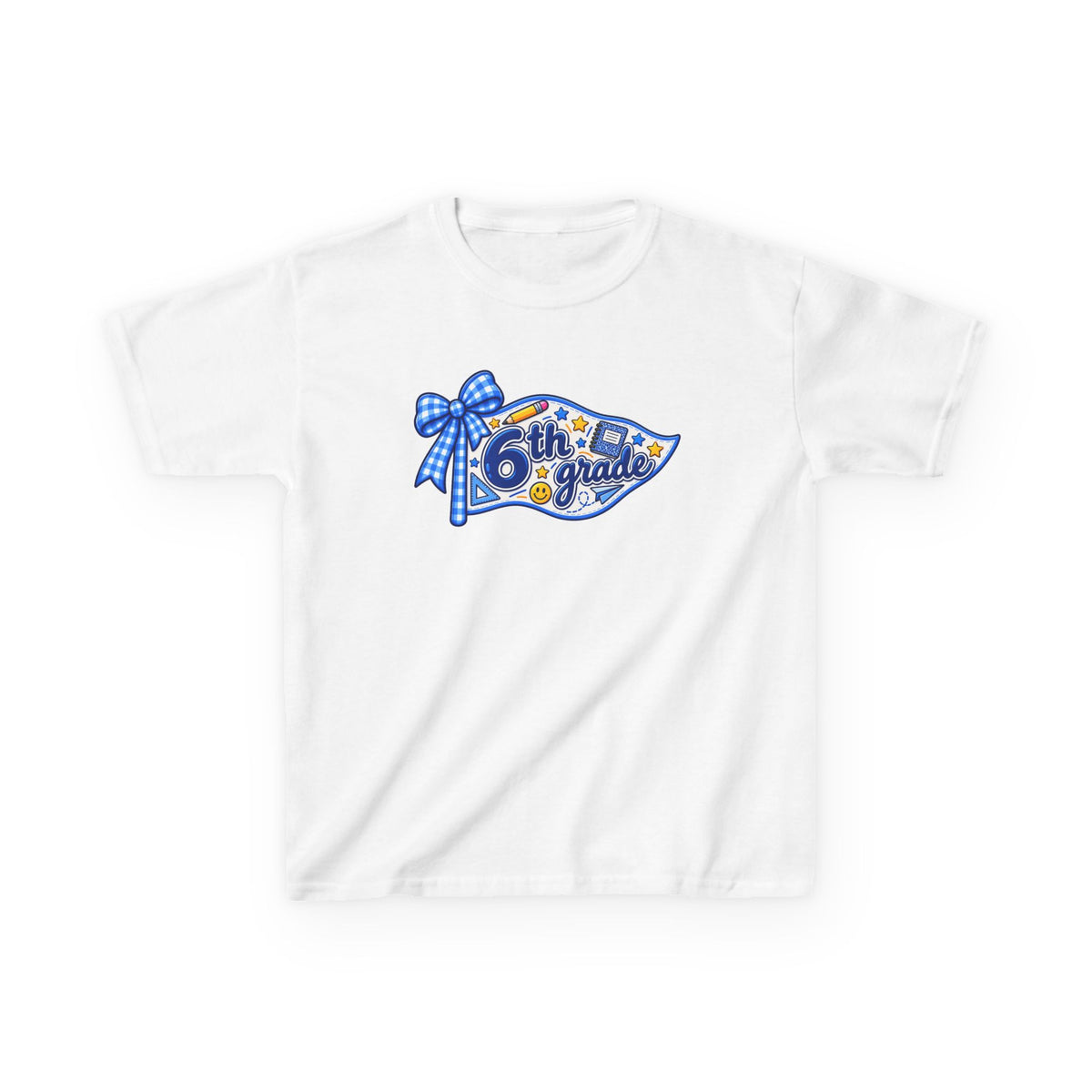6th Grade Pennant T-Shirt | Back to School Kids Tee