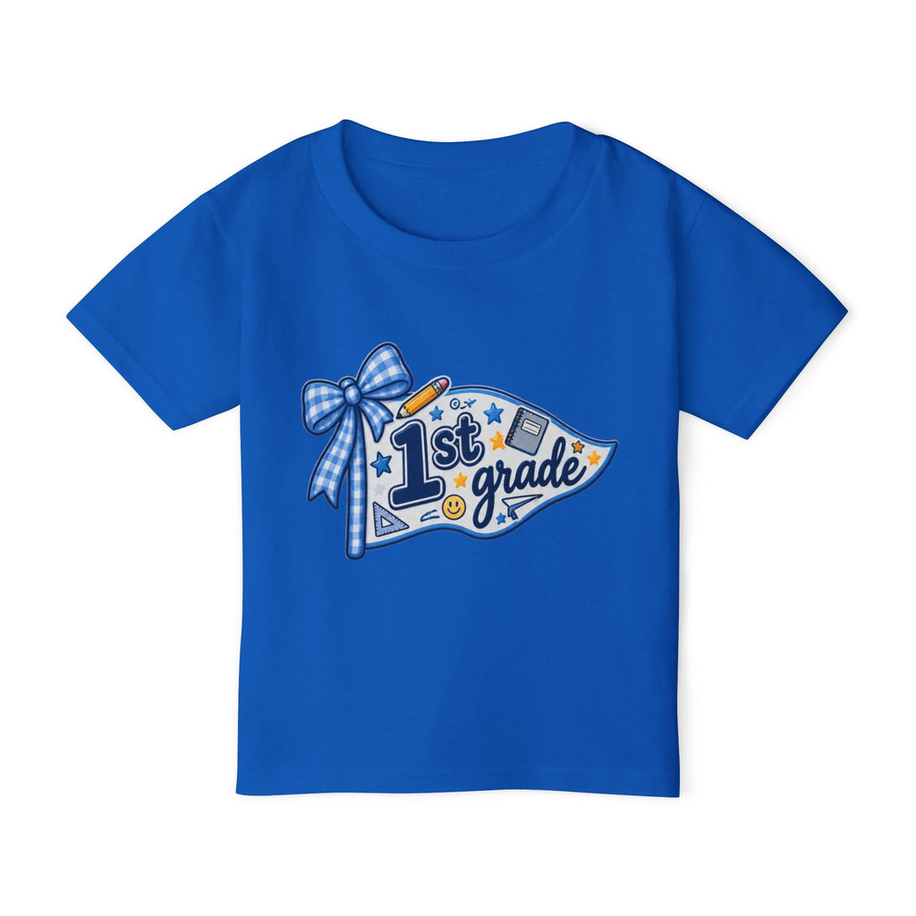 1st Grade Toddler T‑Shirt — Back to School Pennant Design