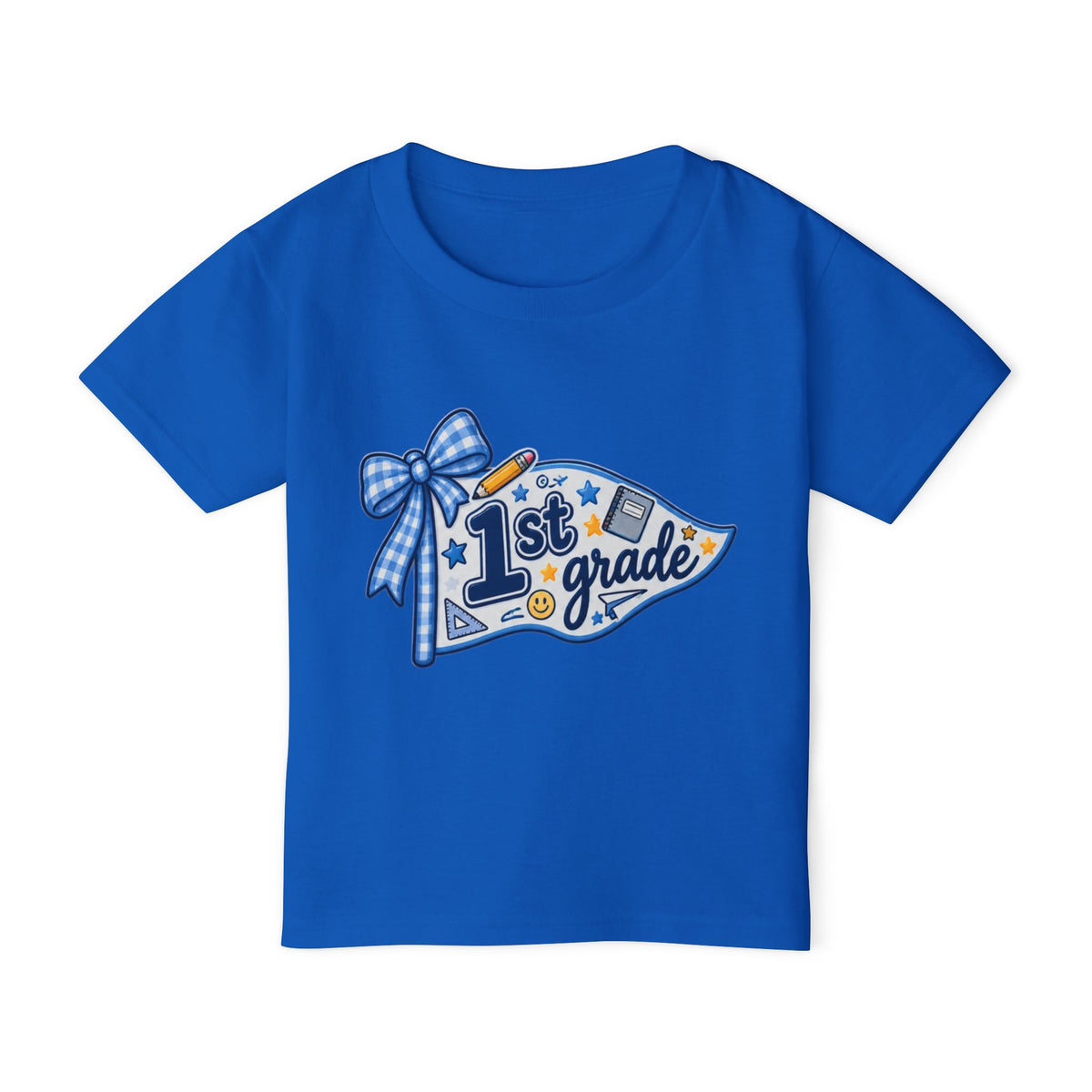 1st Grade Toddler T‑Shirt — Back to School Pennant Design