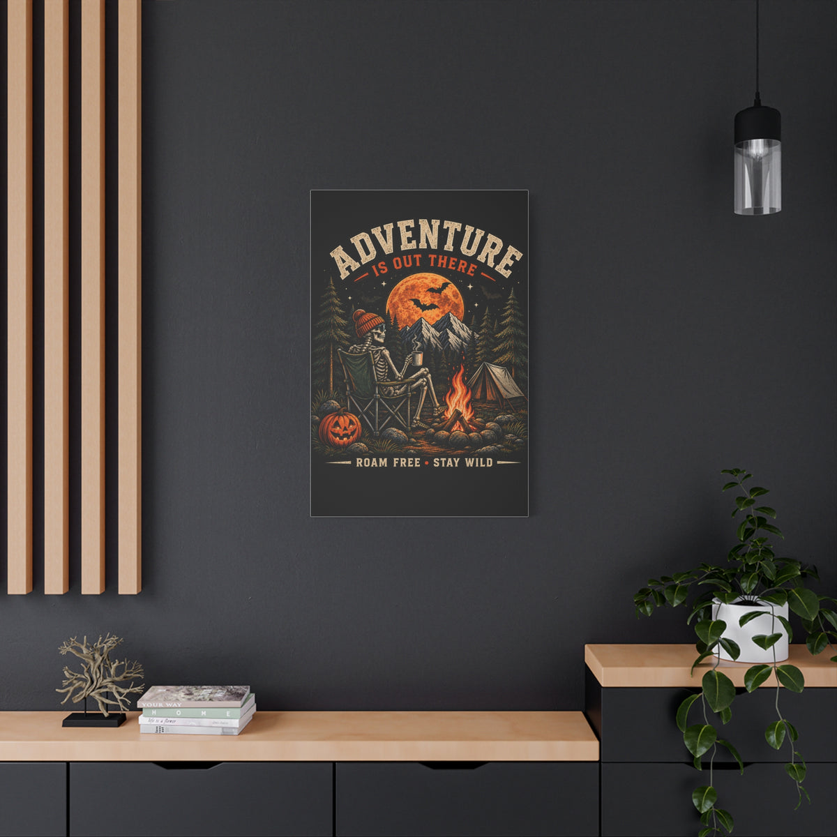 “Adventure Is Out There” Halloween Camping Wall Art