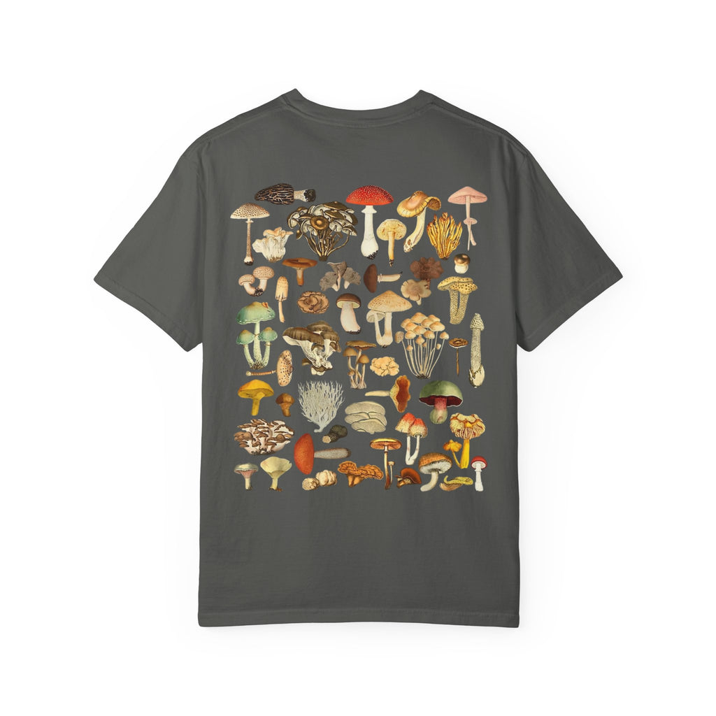 Mushroom Field 2-sided T-Shirt — Botanical Fungi Illustration Tee