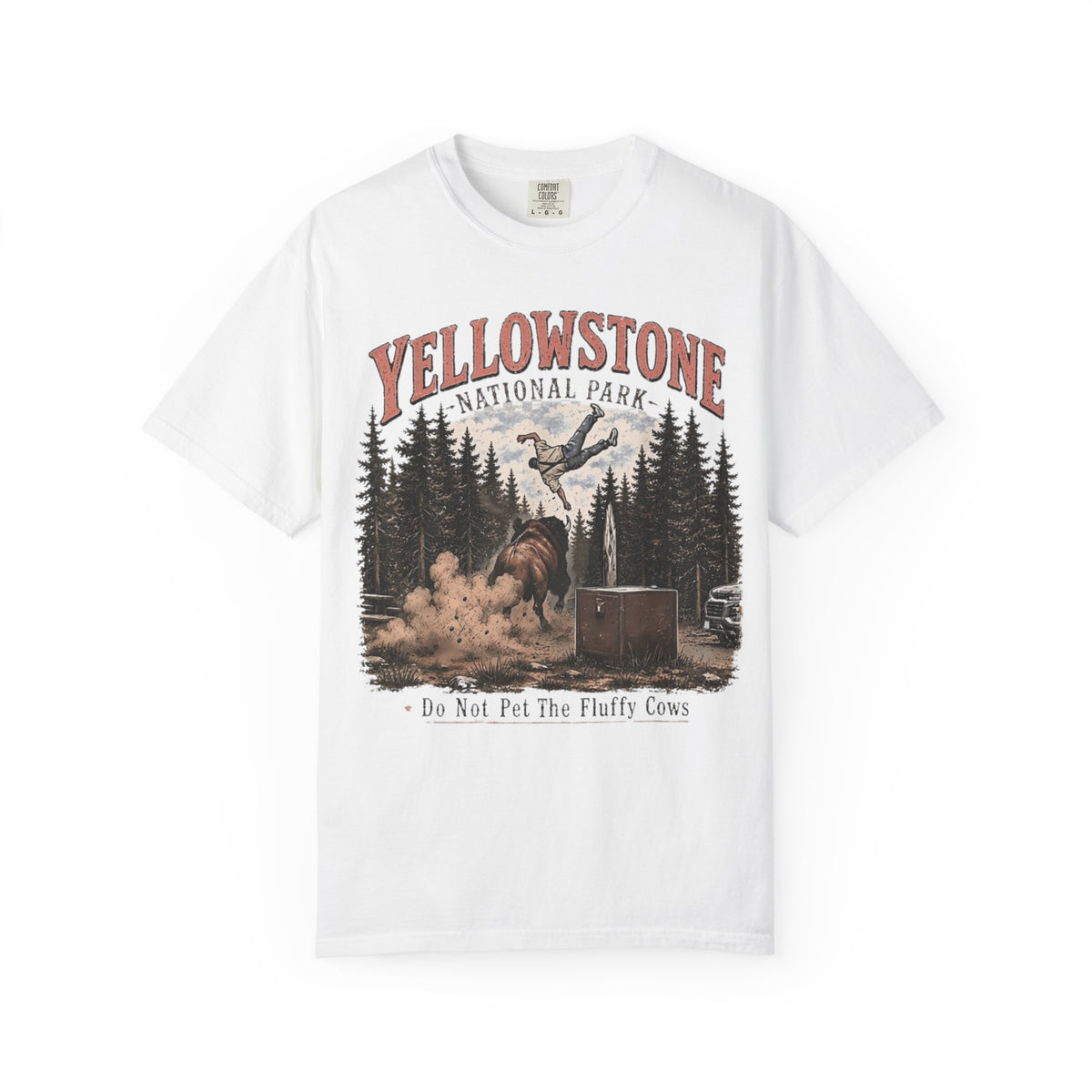 Yellowstone National Park T-Shirt — Do Not Pet The Fluffy Cows Graphic Tee