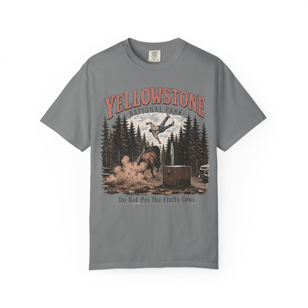 Yellowstone National Park T-Shirt — Do Not Pet The Fluffy Cows Graphic Tee