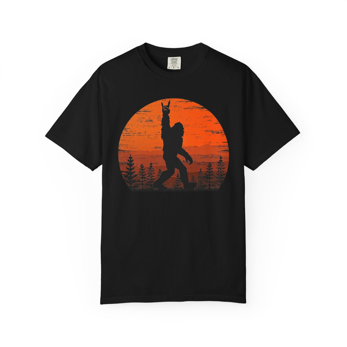 Funny Retro Bigfoot Rock Roll Shirt Forest Sasquatch Believers