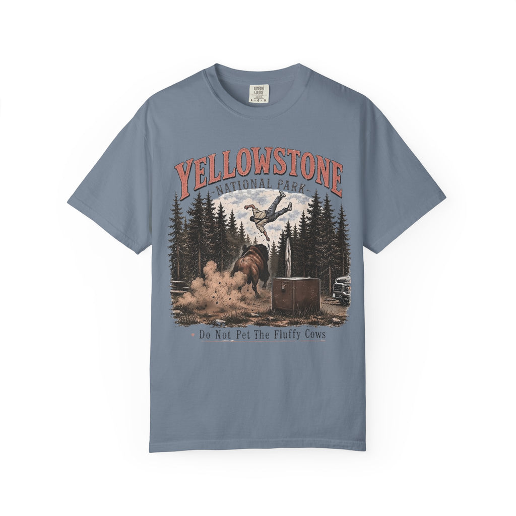 Yellowstone National Park T-Shirt — Do Not Pet The Fluffy Cows Graphic Tee