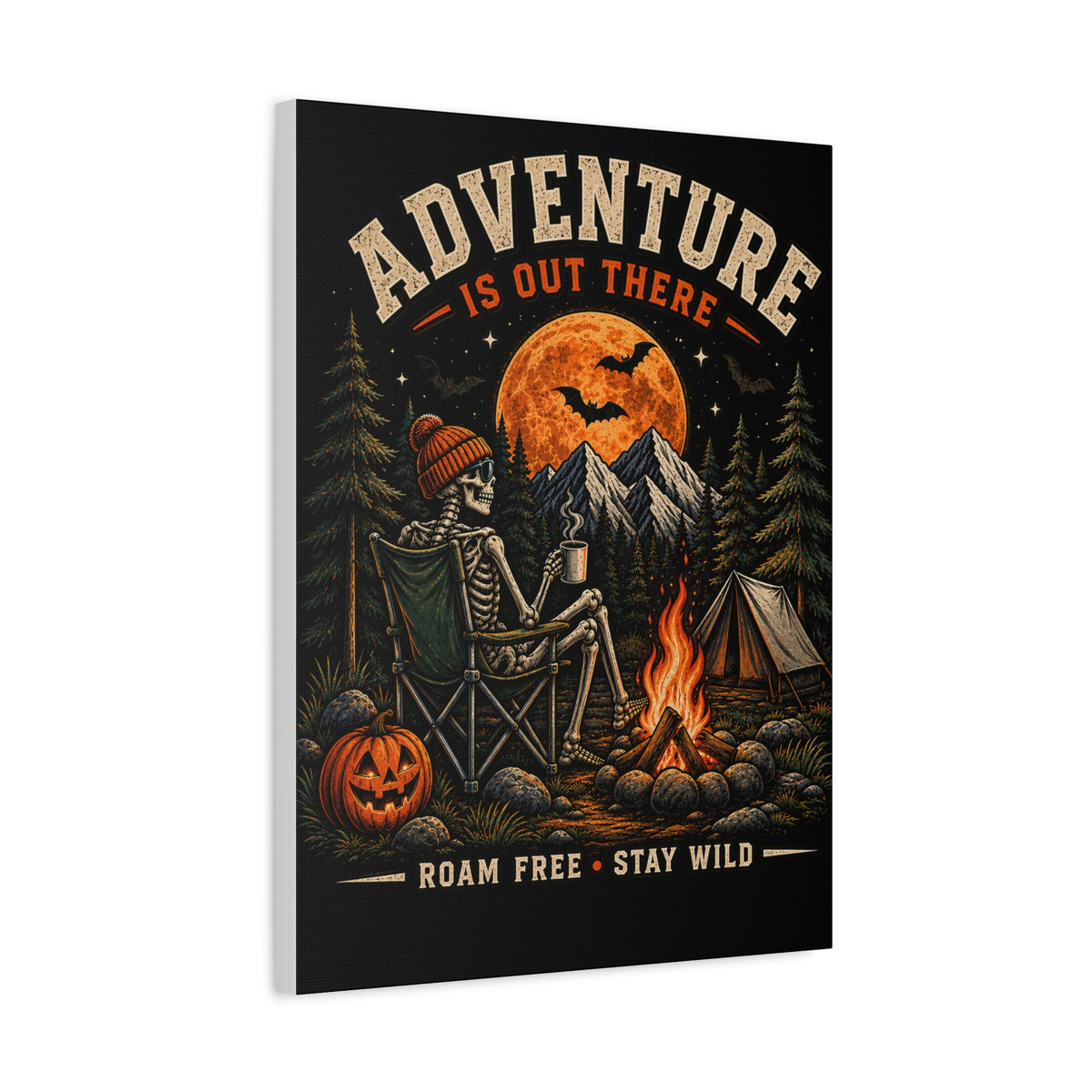 “Adventure Is Out There” Halloween Camping Wall Art