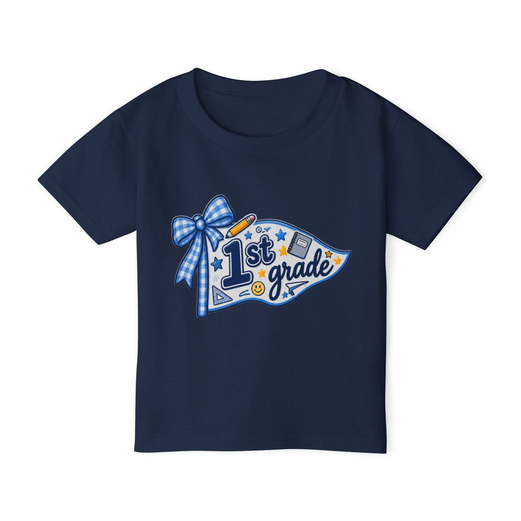 1st Grade Toddler T‑Shirt — Back to School Pennant Design