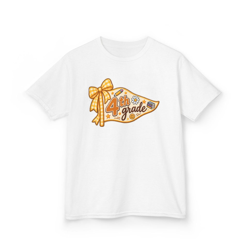 4th Grade Pennant Kids T‑Shirt — Back to School, First Day of School Shirt