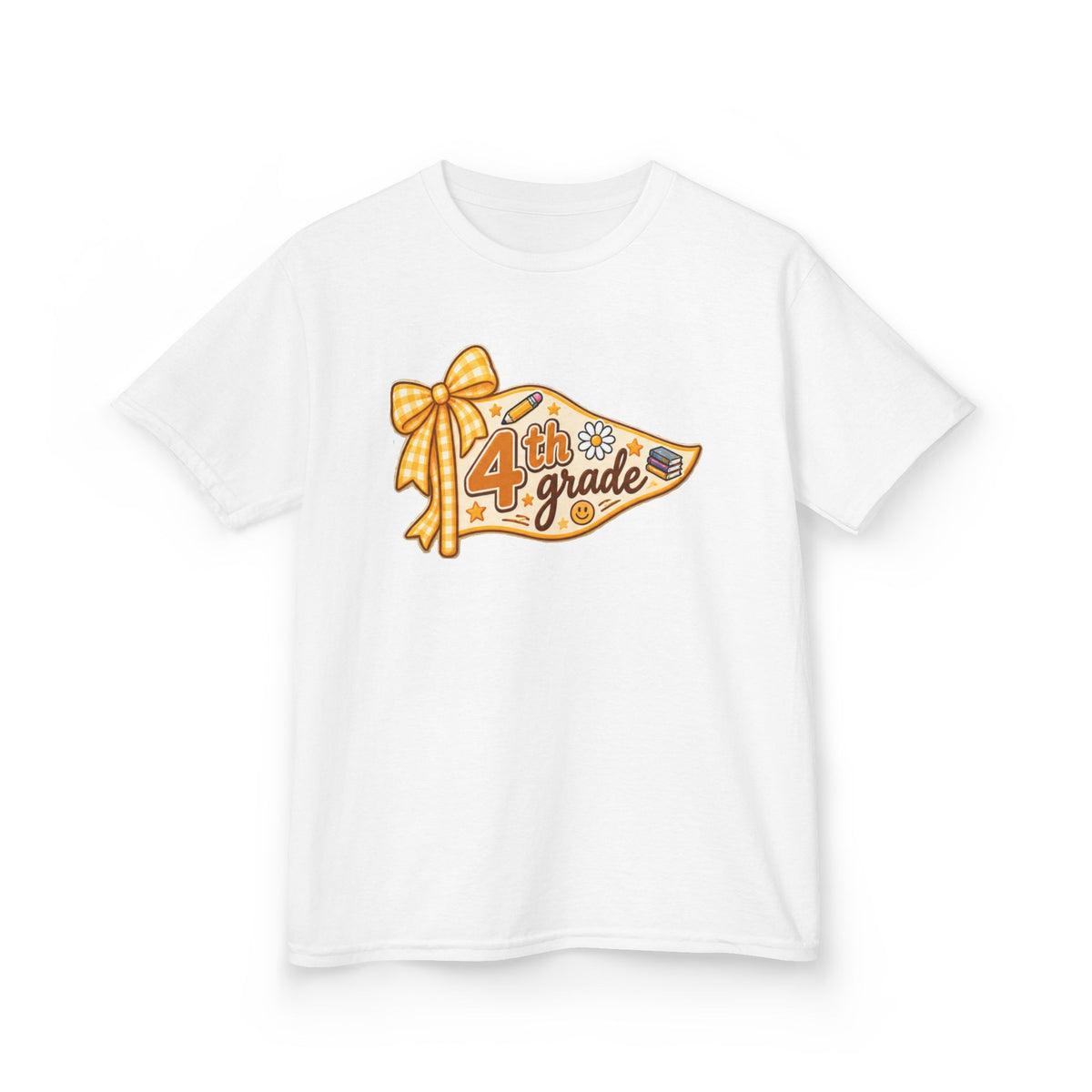 4th Grade Pennant Kids T‑Shirt — Back to School, First Day of School Shirt