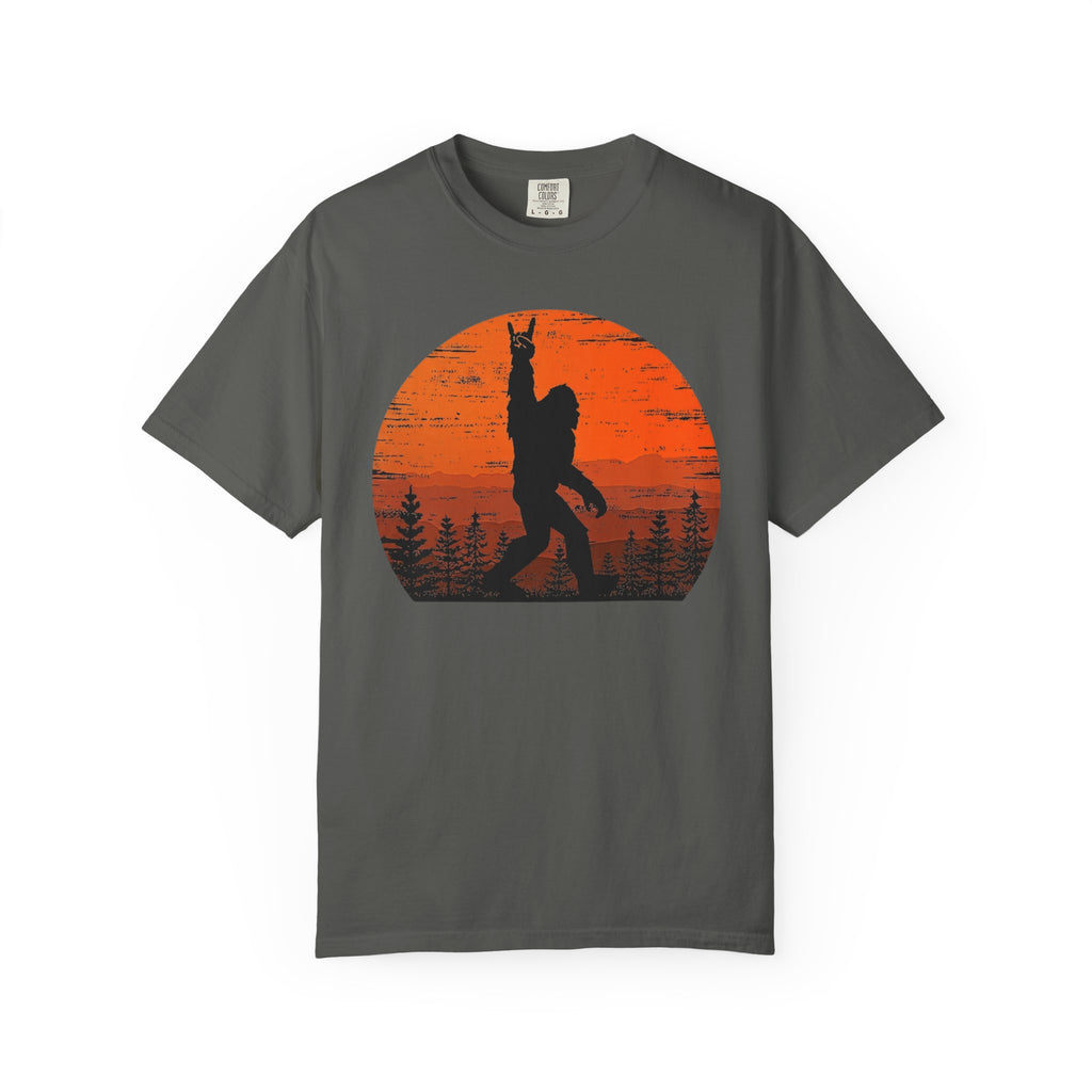 Funny Retro Bigfoot Rock Roll Shirt Forest Sasquatch Believers