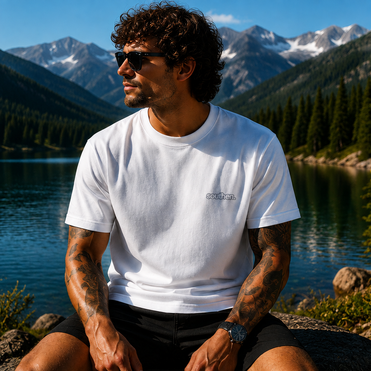 Vintage Hiking Bear Graphic Tee